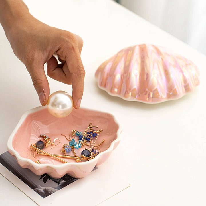 Lisslune | Clam Shell Ceramic Jewelry Storage