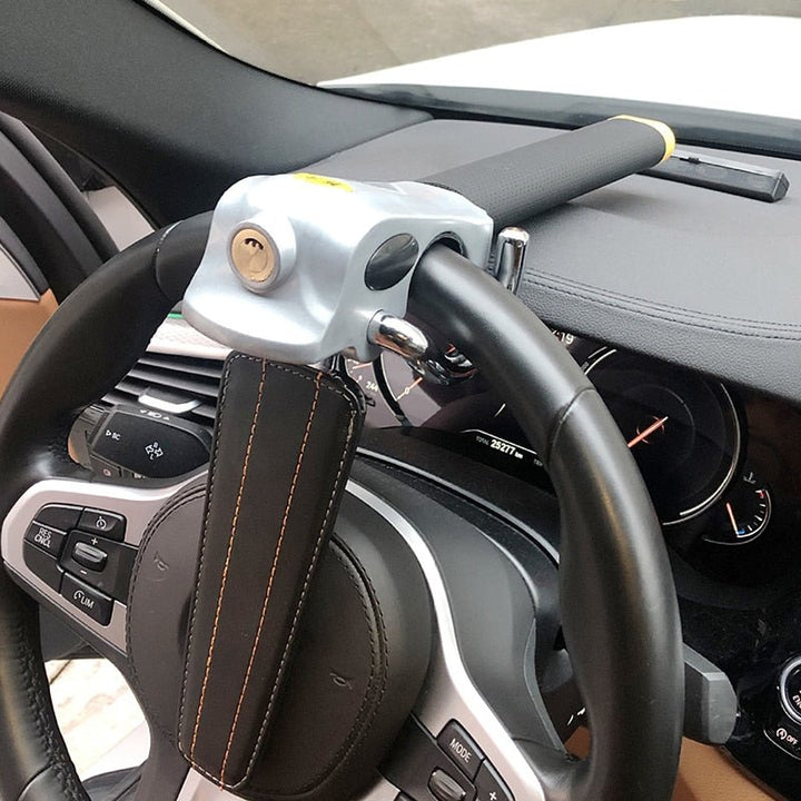 Lisslune | SECURDRIVE – Steering Wheel Lock with Alarm and steel alloy