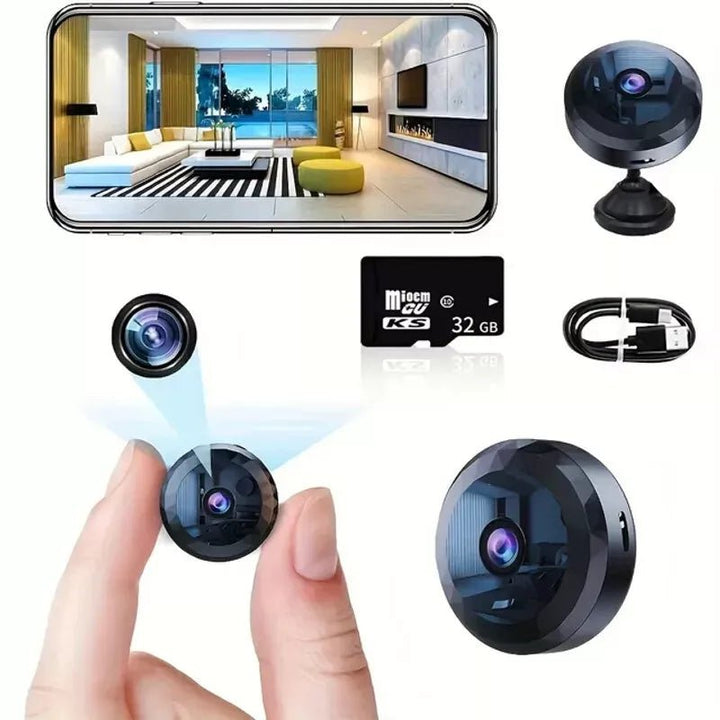 Lisslune | OPTIGUARD – Magnetic Mini WiFi Camera 1080P HD with Night Vision & Motion Detection
