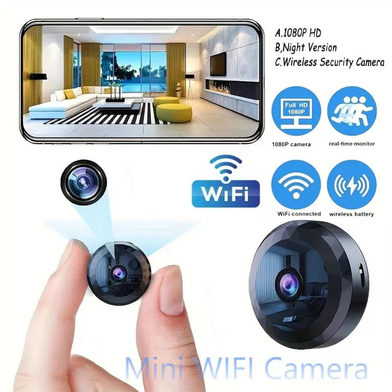 Lisslune | OPTIGUARD – Magnetic Mini WiFi Camera 1080P HD with Night Vision & Motion Detection