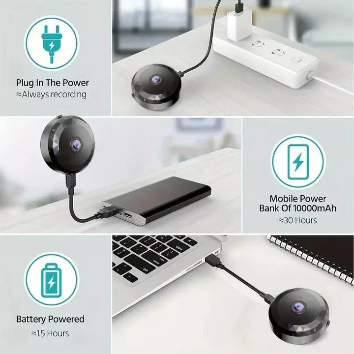 Lisslune | OPTIGUARD – Magnetic Mini WiFi Camera 1080P HD with Night Vision & Motion Detection