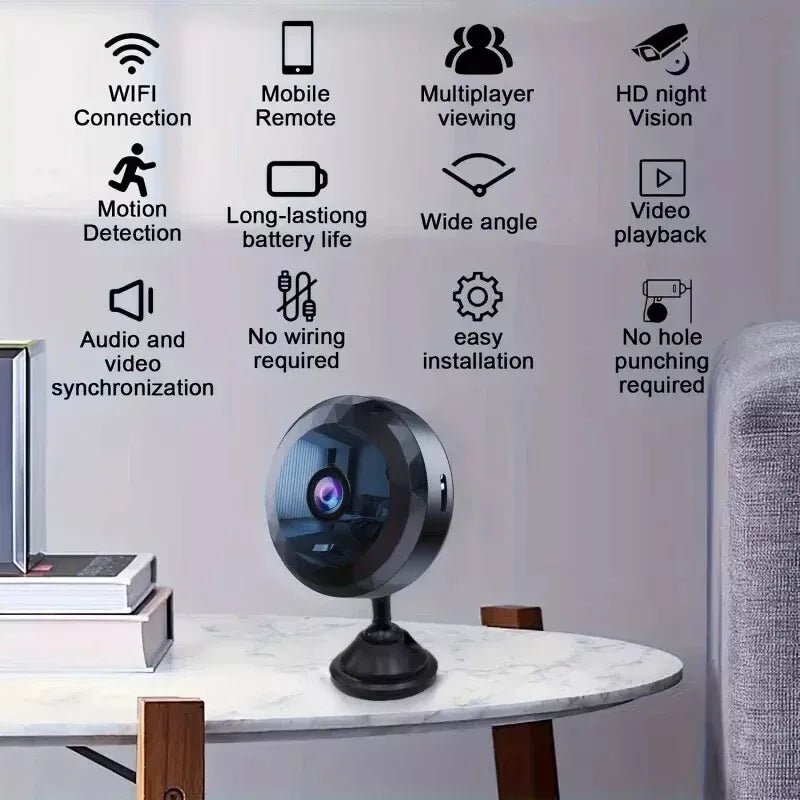 Lisslune | OPTIGUARD – Magnetic Mini WiFi Camera 1080P HD with Night Vision & Motion Detection