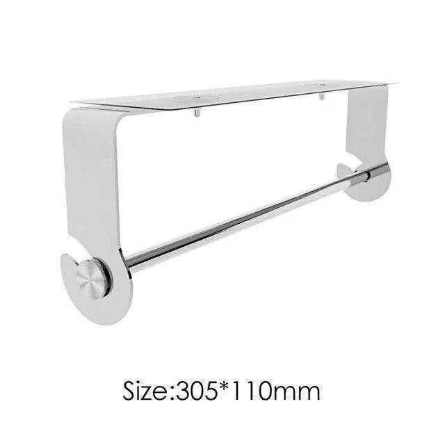 Lisslune | Elegant kitchen organizer made of stainless steel for wall mounting with integrated paper towel holder