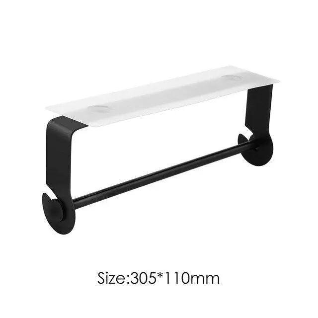 Lisslune | Elegant kitchen organizer made of stainless steel for wall mounting with integrated paper towel holder