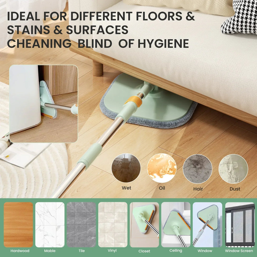 Lisslune | Self-Rotating Flat Mop with Bucket - SpinMop