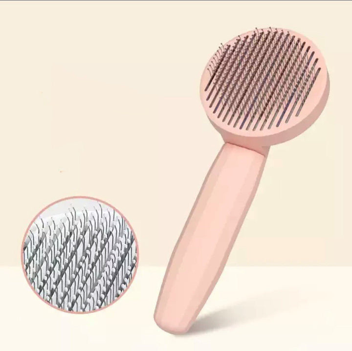 Lisslune | GROOMCLICK – Self-Cleaning Cat Brush for Gentle Grooming & Less Shedding