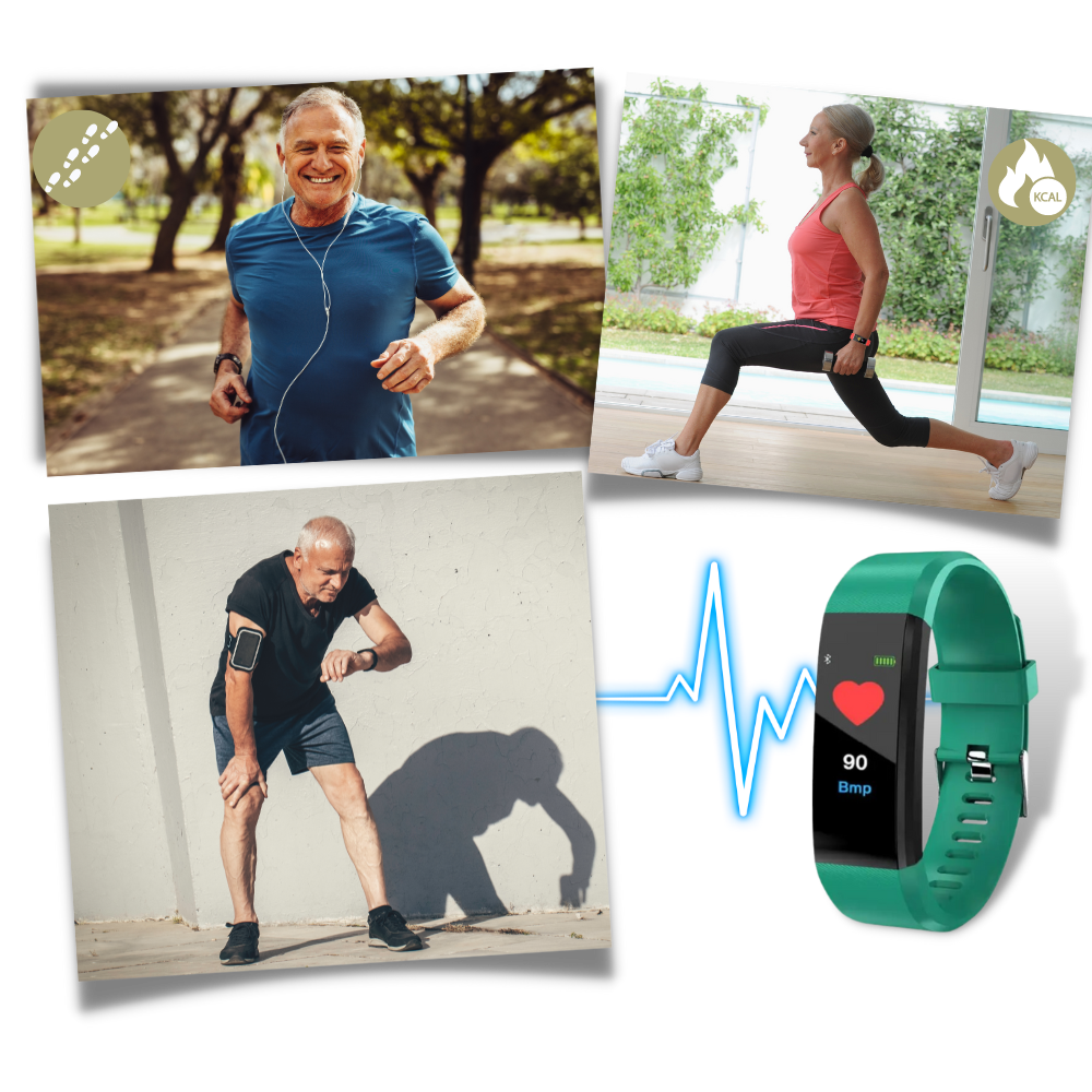 Lisslune | VitaWatch | Senior Smartwatch with Health Monitor and Large LED Screen