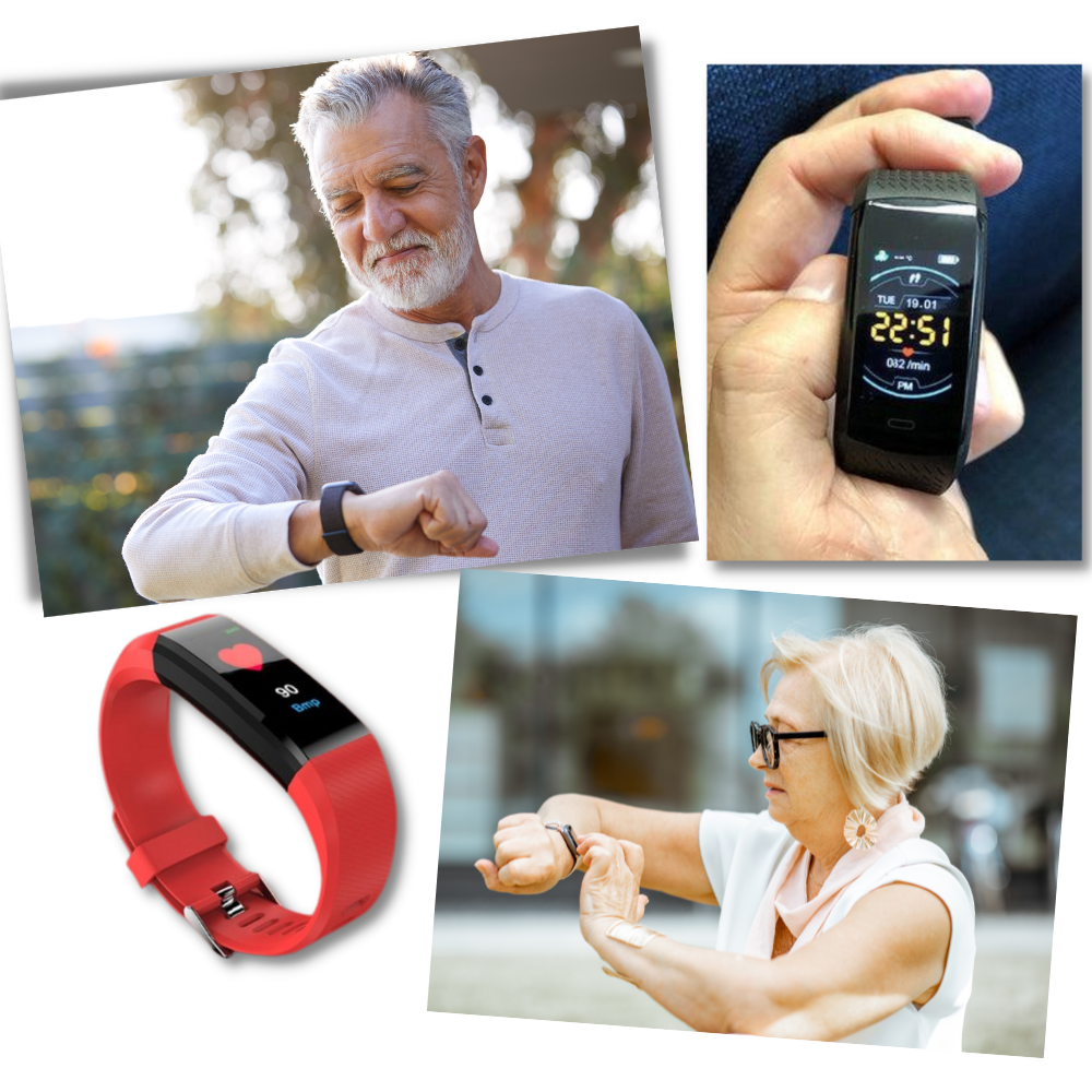 Lisslune | VitaWatch | Senior Smartwatch with Health Monitor and Large LED Screen