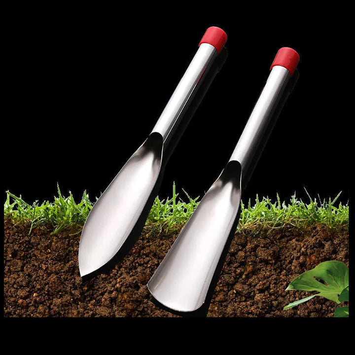 Lisslune | Stainless Steel Weeding Tool and Trowel – Garden Tools with Wooden Handles