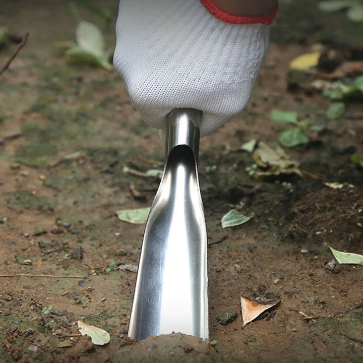 Lisslune | Stainless Steel Weeding Tool and Trowel – Garden Tools with Wooden Handles