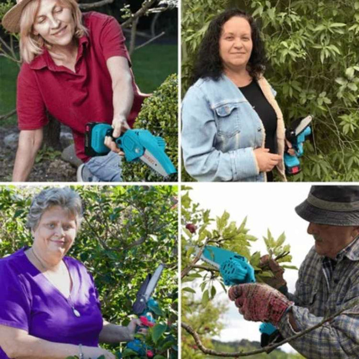 Lisslune | Cordless Electric Chainsaw | Lightweight, Ergonomic Design & Ideal for Effortless Pruning and Trimming