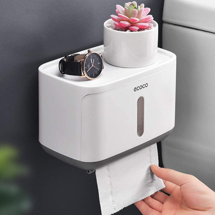 Lisslune | Toilet paper storage solution with shelf and simple dispensing mechanism