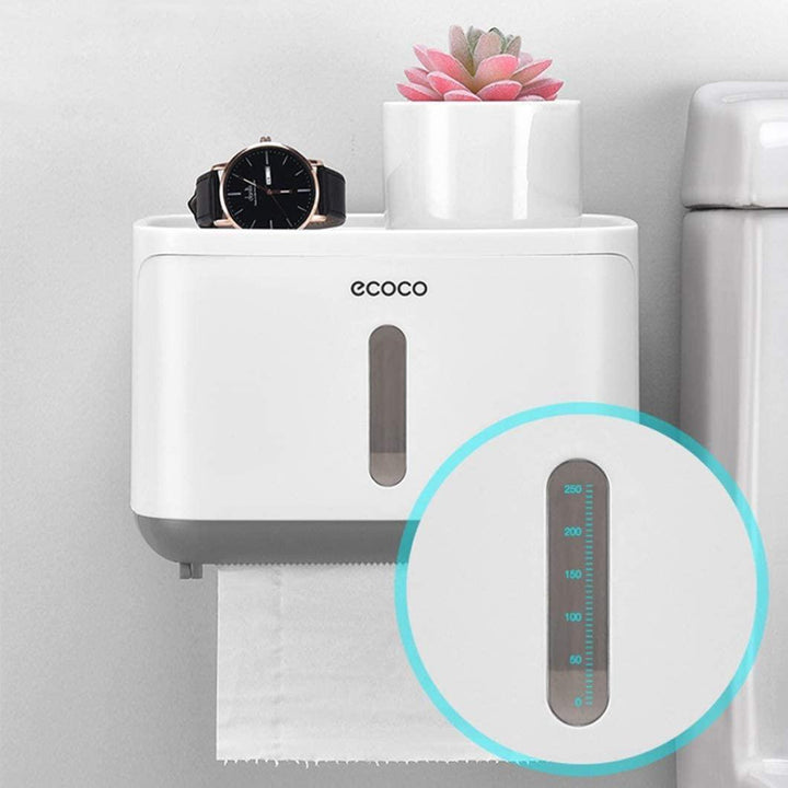 Lisslune | Toilet paper storage solution with shelf and simple dispensing mechanism