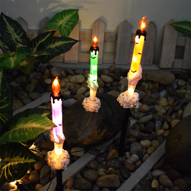 Lisslune | Best Gift*Solar Light Halloween Ghost Hand Candle Outdoor Floor Lamp