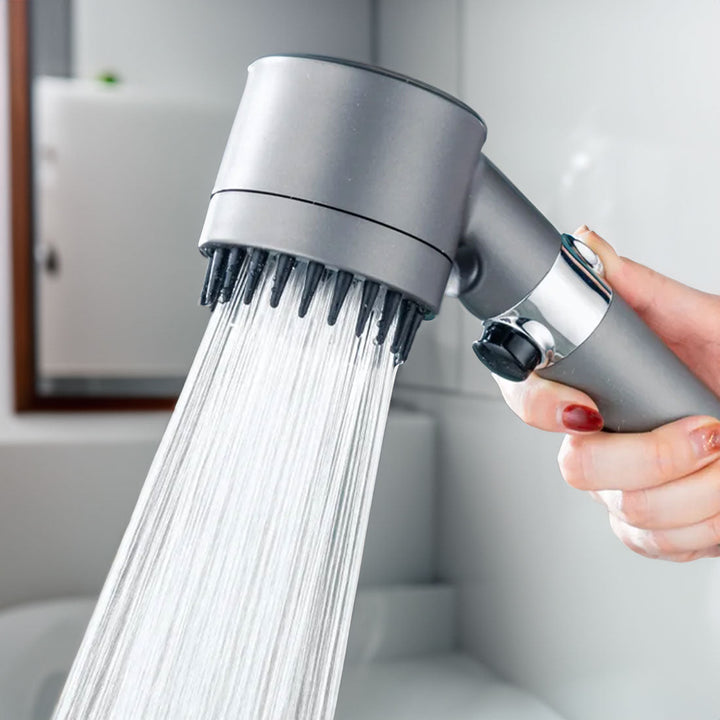 Lisslune | AquaBoost Adjustable High-Pressure Shower Head with Water Filter and 3 Spray Settings