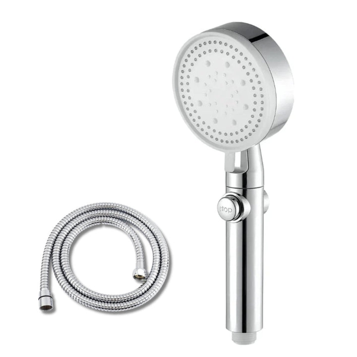 Lisslune | 5-Mode Shower Head for Low Pressure | Stop Button for Easy Water Control