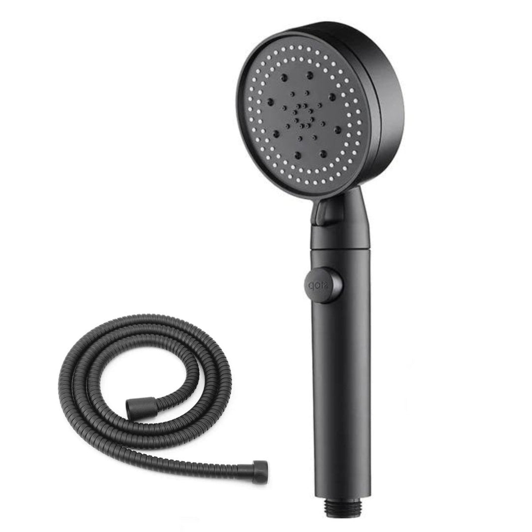 Lisslune | 5-Mode Shower Head for Low Pressure | Stop Button for Easy Water Control