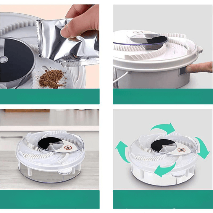 Lisslune | SILENT FLY trap – Indoor & Outdoor Fruit Fly Catcher with Silent Operation