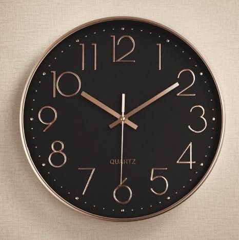 Lisslune | Silent Quartz Wall Clock with 3D Numbers
