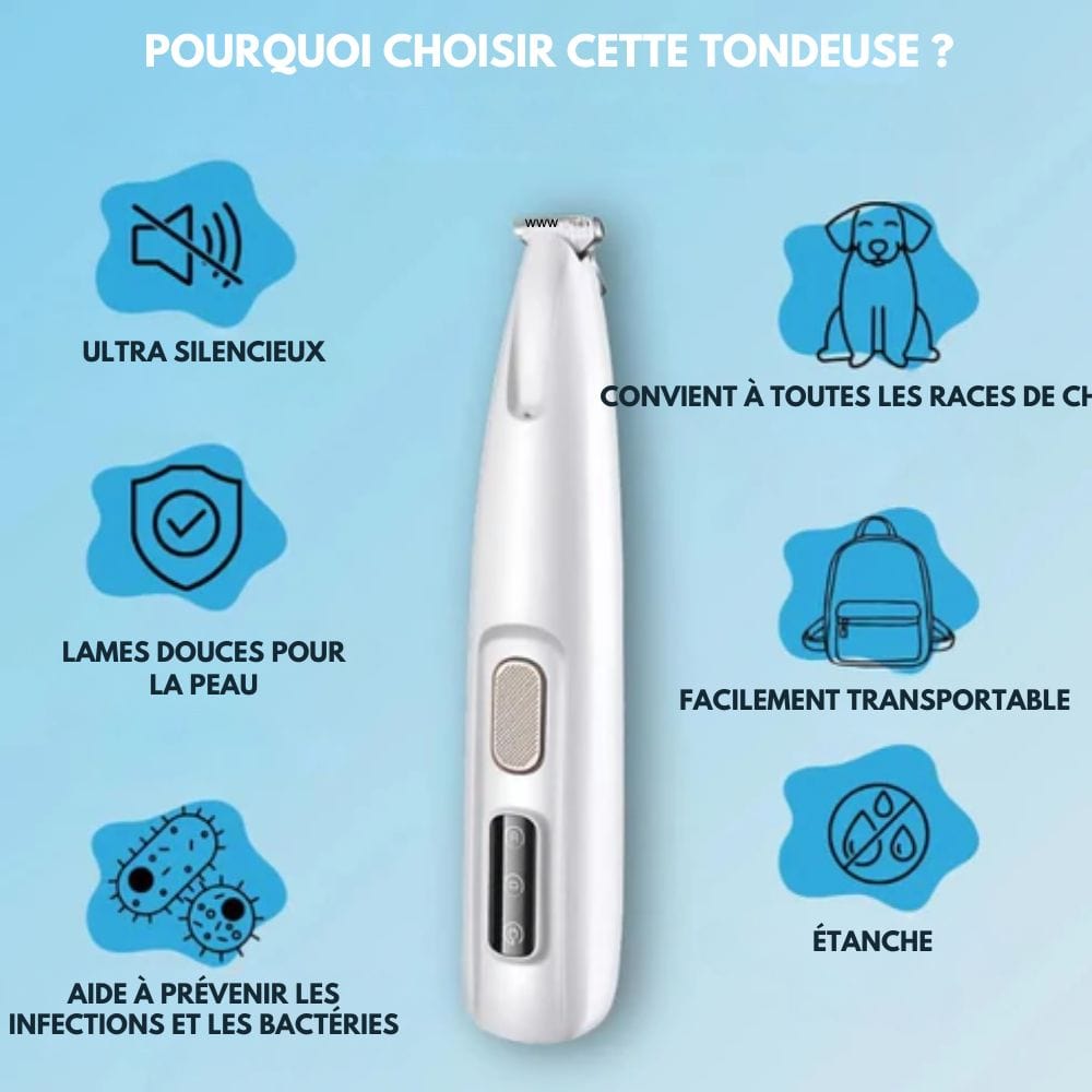 Lisslune | WHISPERCLIP – Ultra-Quiet Pet Trimmer for Sensitive Grooming