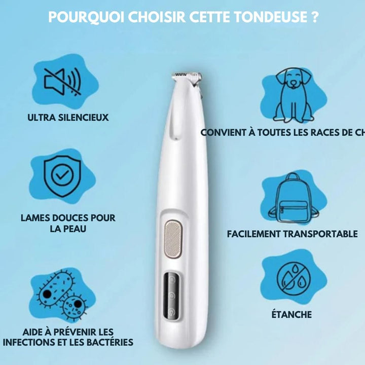 Lisslune | WHISPERCLIP – Ultra-Quiet Pet Trimmer for Sensitive Grooming