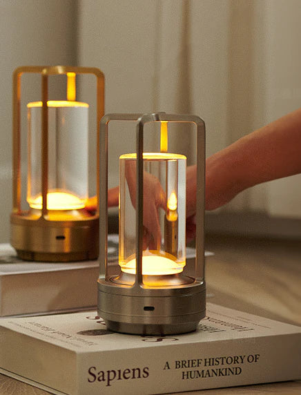 Lisslune | Warm LED Cordless Table Lamp – Battery Operated Nordic Design - LED with Touch Control, Suitable for Bedroom, Home, Outdoor - Ideal Night Light