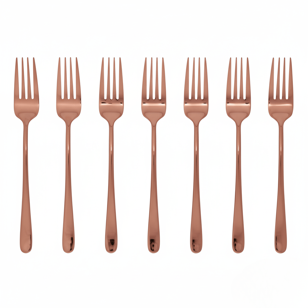 Lisslune | Silvéra – Elegant Dining Fork, Durable Plated Stainless Steel Utensil