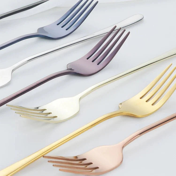 Lisslune | Silvéra – Elegant Dining Fork, Durable Plated Stainless Steel Utensil