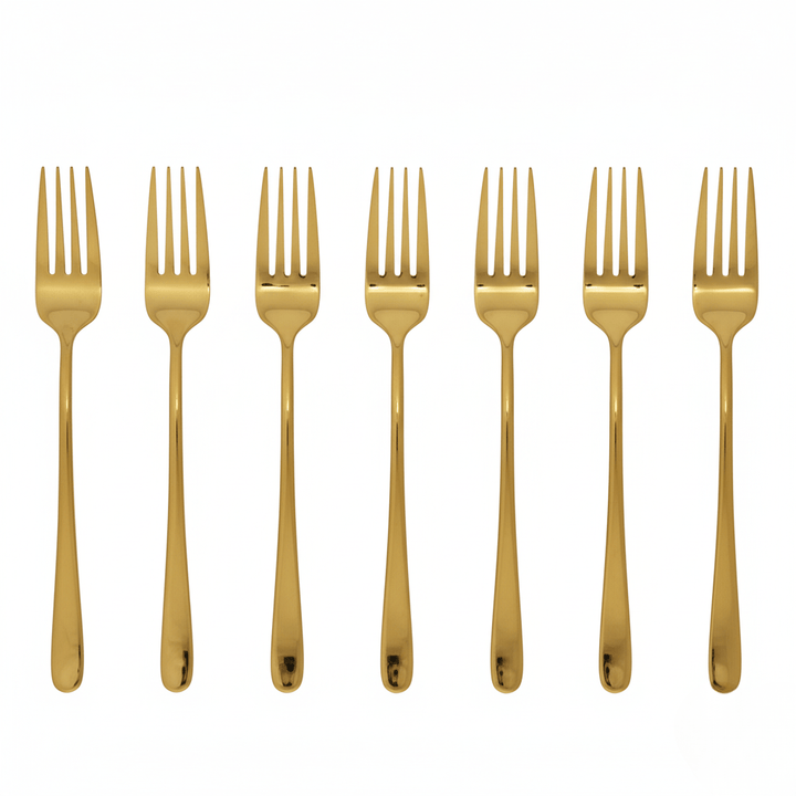 Lisslune | Silvéra – Elegant Dining Fork, Durable Plated Stainless Steel Utensil