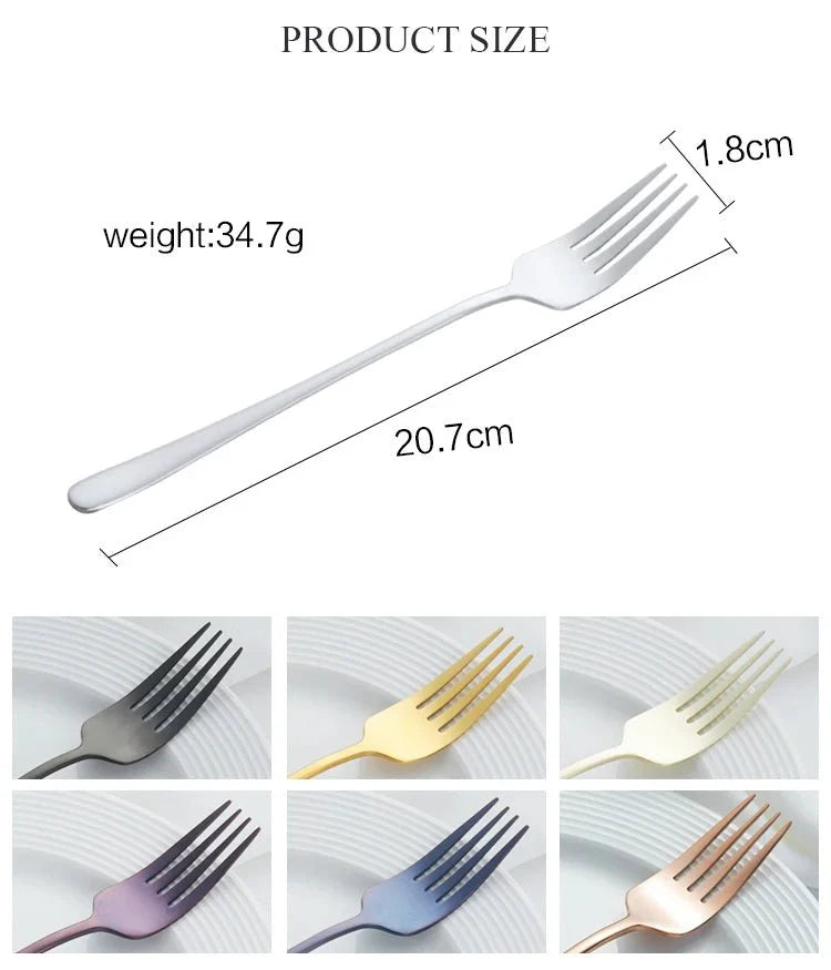 Lisslune | Silvéra – Elegant Dining Fork, Durable Plated Stainless Steel Utensil