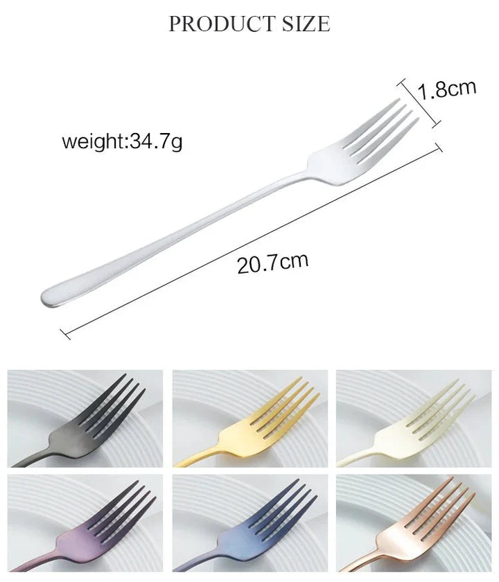 Lisslune | Silvéra – Elegant Dining Fork, Durable Plated Stainless Steel Utensil