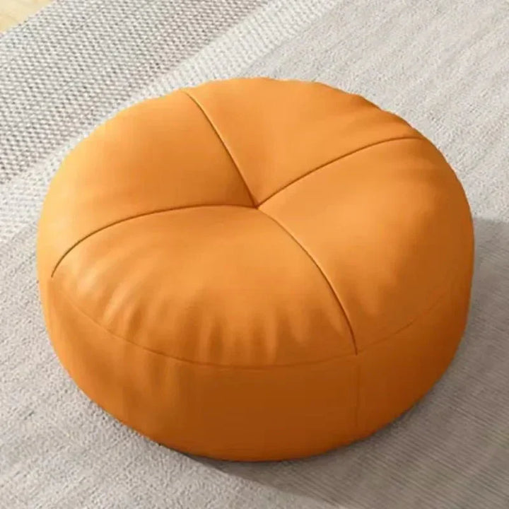 Lisslune | Zen Cushion – Round Japanese Seat Cushion made of Nappa Leather in Tatami Style