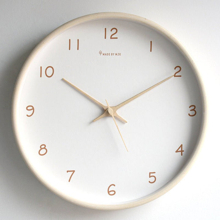 Simple Solid Wood Analogue Wall Clock for Home - SKØRTER