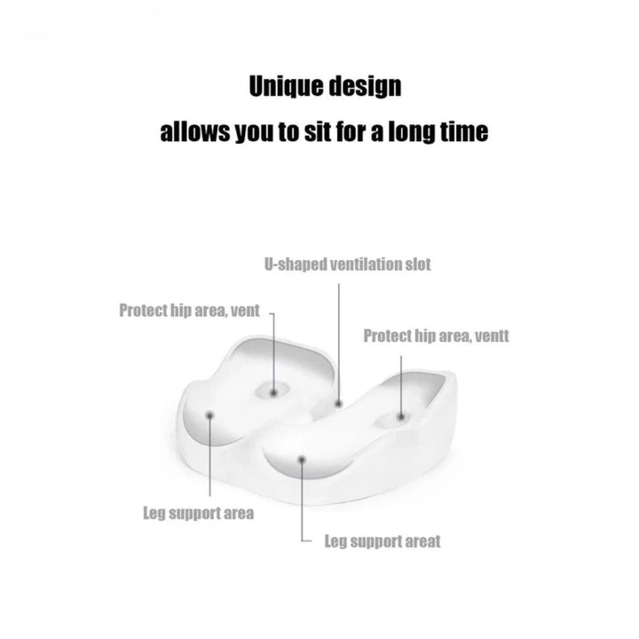 Lisslune | SITRELIEF – Adjustable Memory Foam Seat Cushion for Tailbone & Back Support