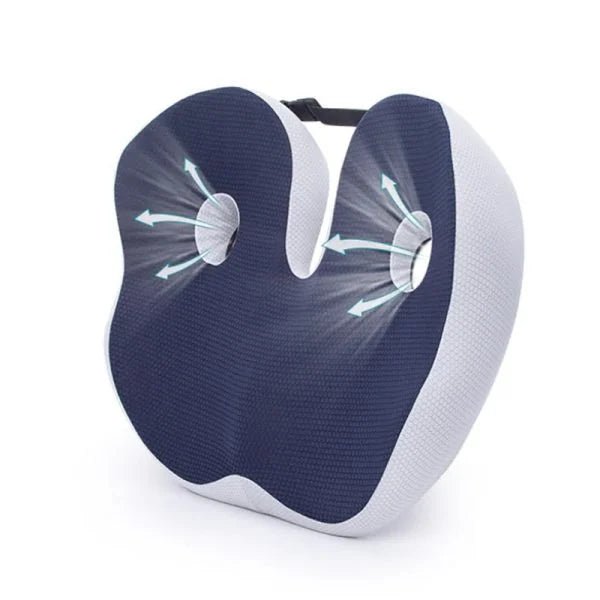 Lisslune | SITRELIEF – Adjustable Memory Foam Seat Cushion for Tailbone & Back Support