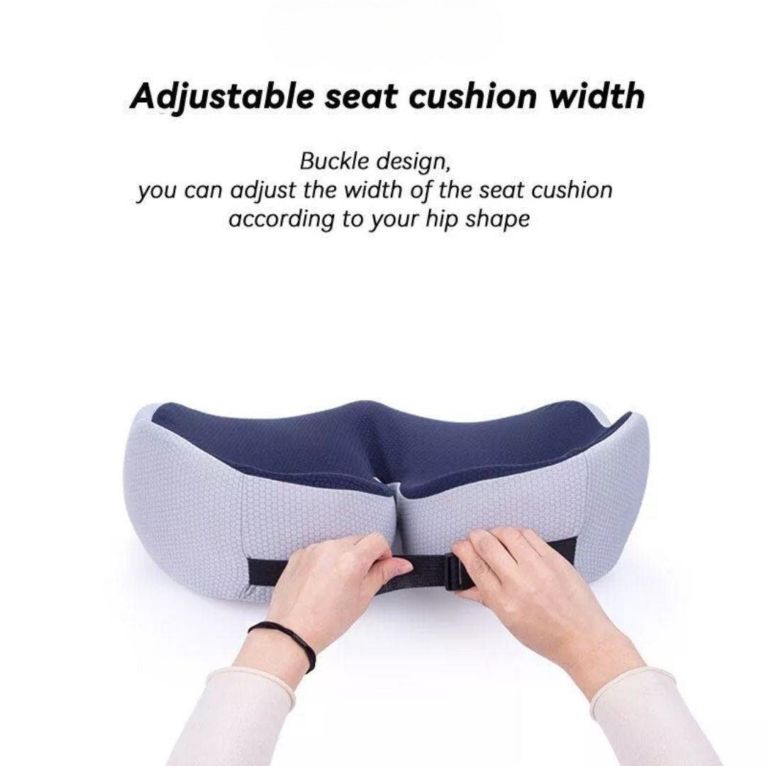 Lisslune | SITRELIEF – Adjustable Memory Foam Seat Cushion for Tailbone & Back Support