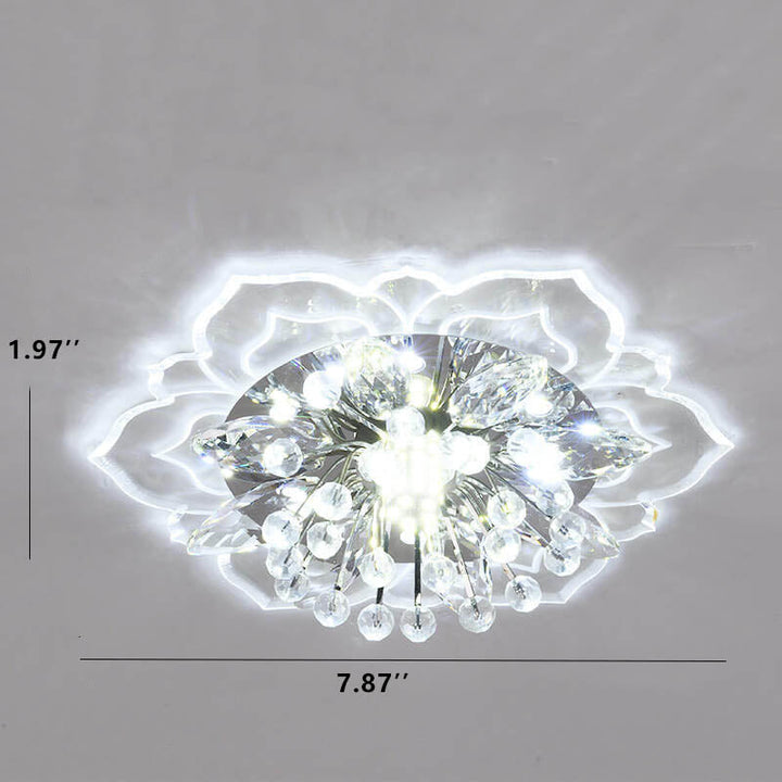 Lisslune | GlowPetal LED Crystal Ceiling Light | Flower Shaped | Modern Design | Energy Saving | Decorative Lighting