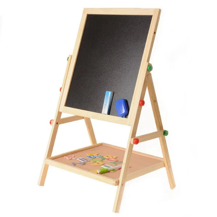Lisslune | Sketchstar Duo – 2-in-1 Adjustable Kids Easel – Chalkboard and Whiteboard for Creative Growth