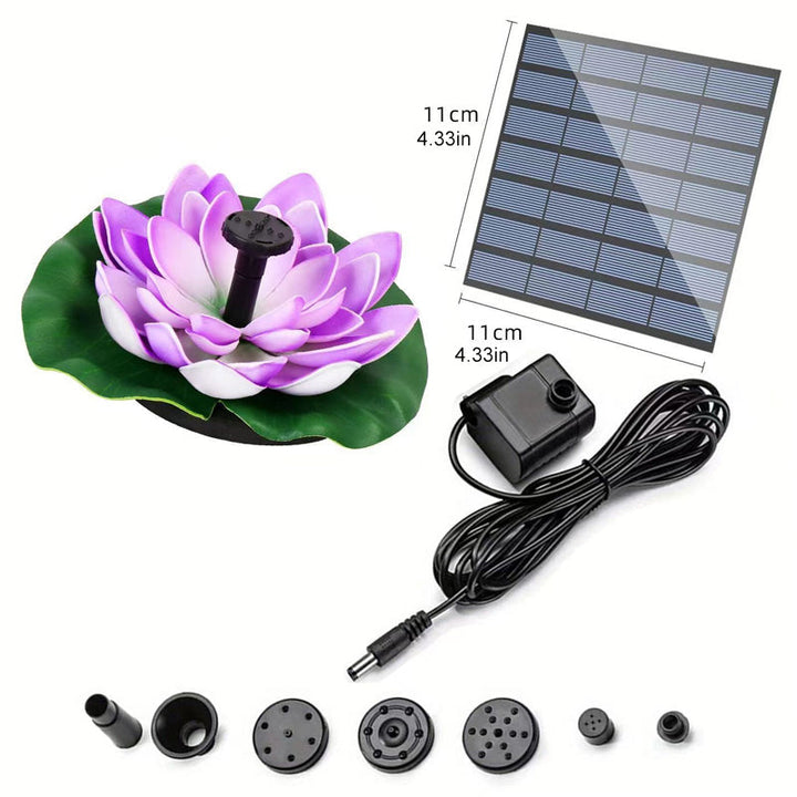Lisslune | Lotus-shaped solar fountain pond decoration