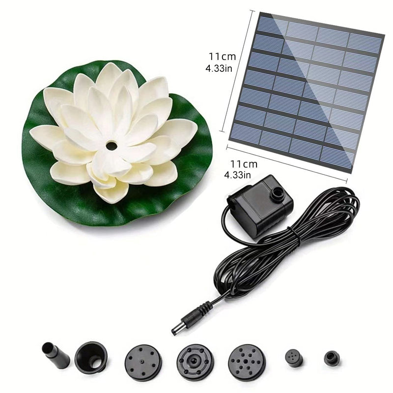 Lisslune | Lotus-shaped solar fountain pond decoration