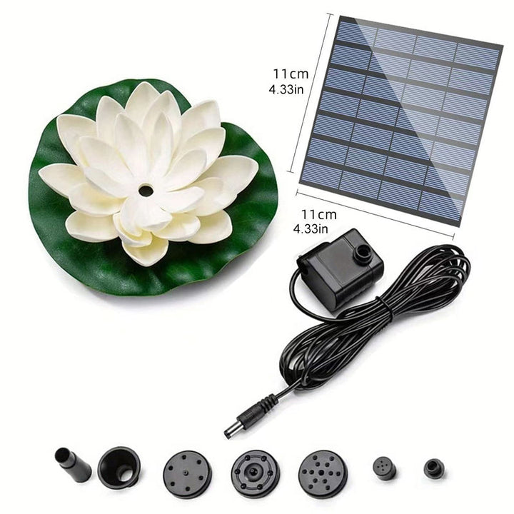Lisslune | Lotus-shaped solar fountain pond decoration