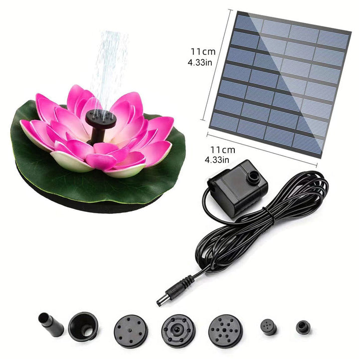 Lisslune | Lotus-shaped solar fountain pond decoration