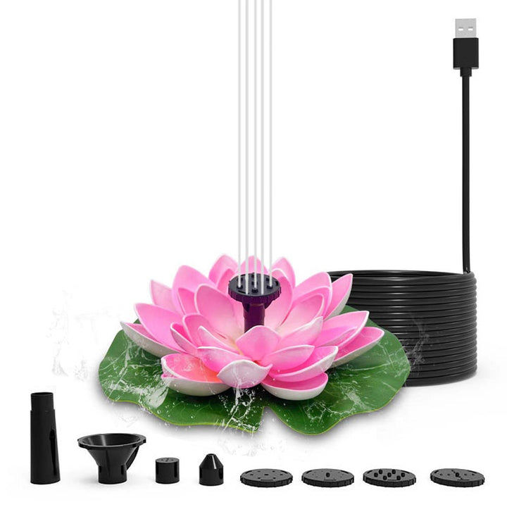 Lisslune | Lotus-shaped solar fountain pond decoration