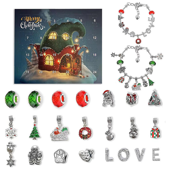 Lisslune | 24 Days Countdown Calendar DIY Christmas Advent Calendar Bracelet Set