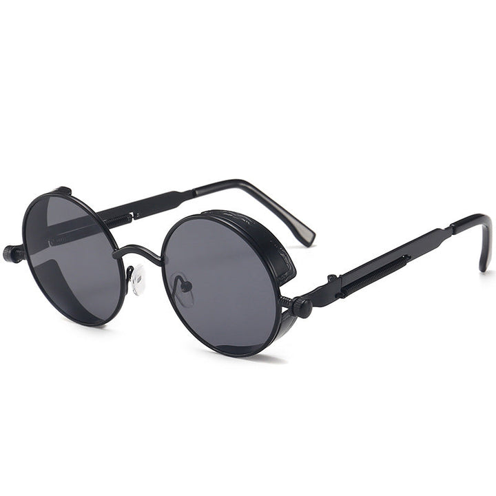 Lisslune | Sunglasses Steampunk Round Lens Metal Frame Unisex Glasses