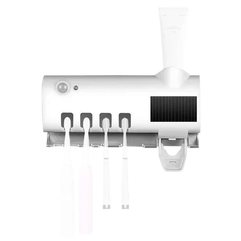 Lisslune | Smart UV Light Sterilizer Toothbrush Holder, Wall Mounted Toothpaste Dispenser