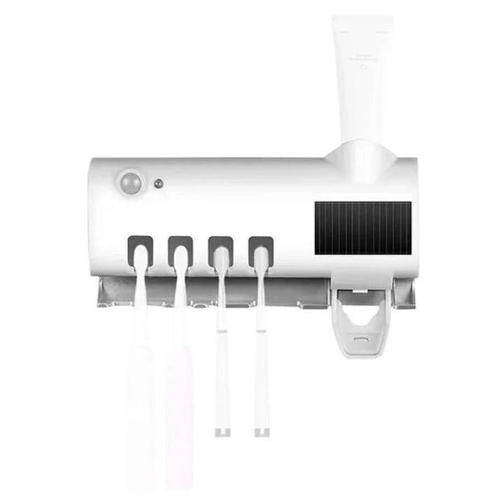 Lisslune | Smart UV Light Sterilizer Toothbrush Holder, Wall Mounted Toothpaste Dispenser
