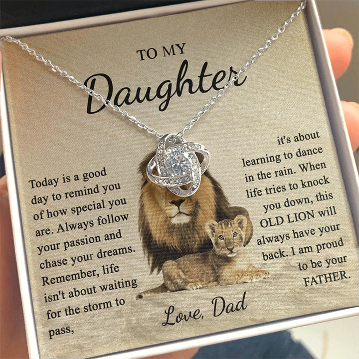 Lisslune | To my daughter dear knot necklace