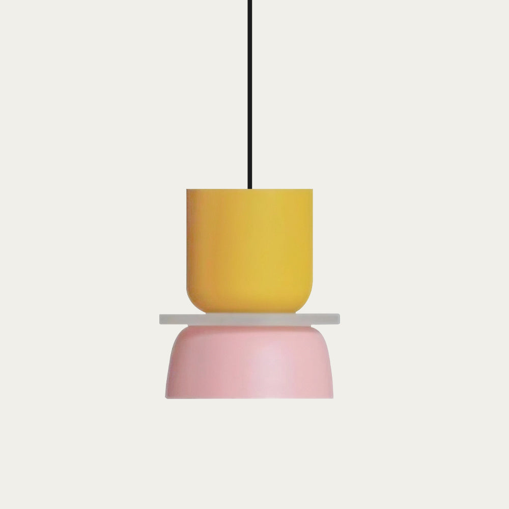 Lisslune | Nordic Color Block Pendant Light Fixture - Modern Hanging Lamp for Kitchen & Dining Room