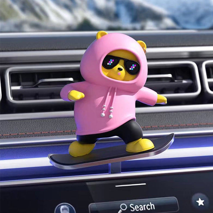 Lisslune | Skateboarding Bears Car Decoration